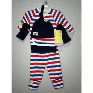 M+A by Monica + Andy Baby Hospital Cuddle Box! Red, White, Blue Stripes! NWT!